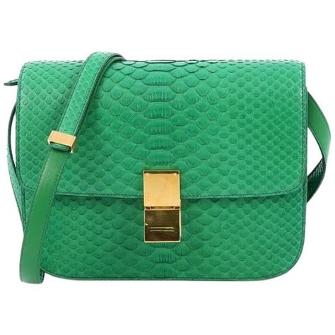 celine python bag green|second hand python Celine bags.